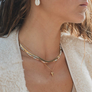 Golden Seas Necklace Trio Stacking Set
