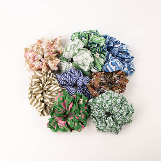 Handmade Fabric Off-Cut Scrunchies - Large Pineapple Island