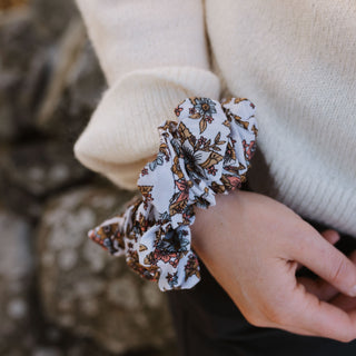 Handmade Fabric Off-Cut Scrunchies - Large - Pineapple Island
