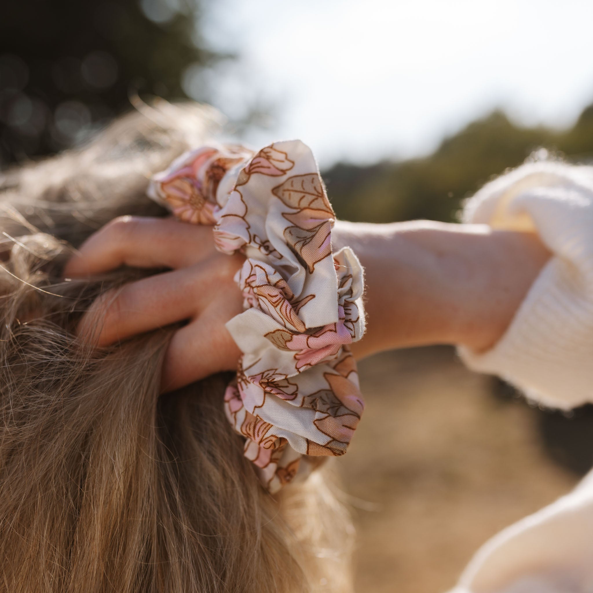 Handmade Fabric Off-Cut Scrunchies - Large