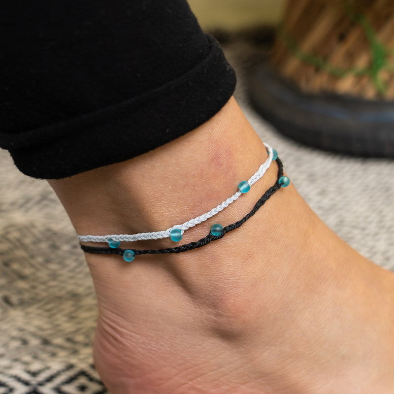 Ayana Frosted Glass Anklet - Pineapple Island