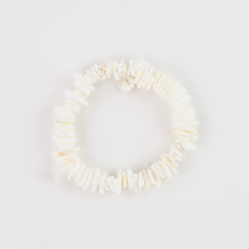 The Gili Puka Shell Bracelet - White - Pineapple Island