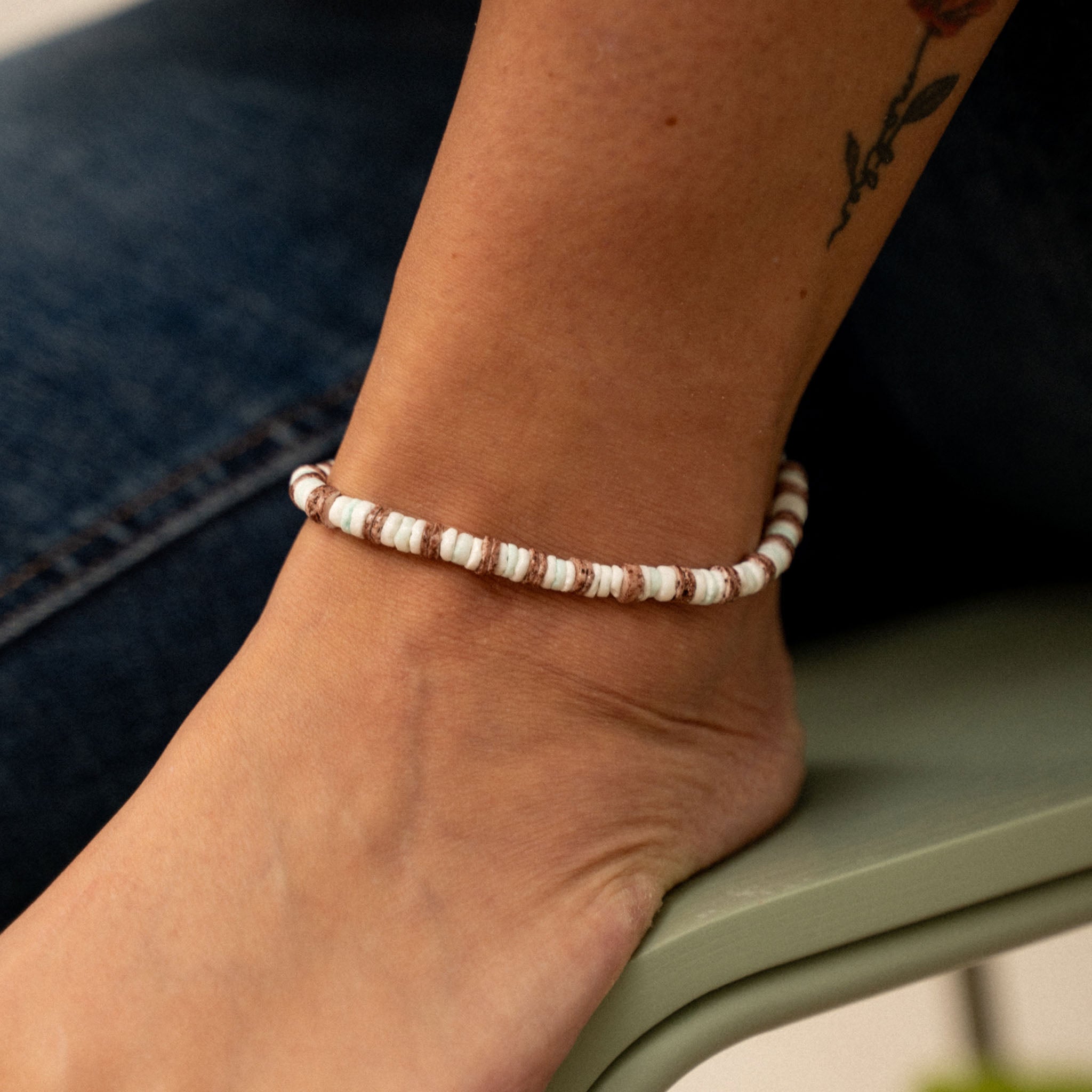 Klayar Puka Shell Anklet - Pineapple Island