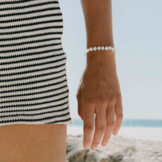 Mother of Pearl Heart Bracelet - Pineapple Island