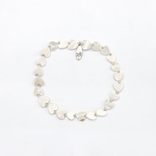 Mother of Pearl Heart Elastic Bracelet