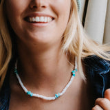 Azul Turquoise & Puka Shell Necklace - Pineapple Island