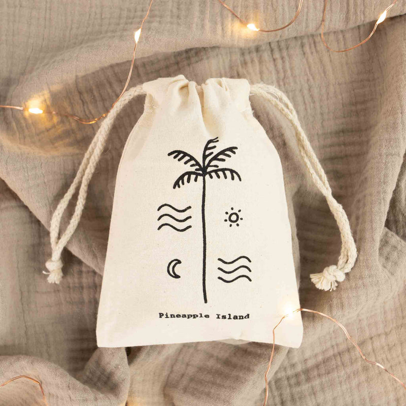 Small Organic Cotton Bag (fits 2-3 products) - Pineapple Island