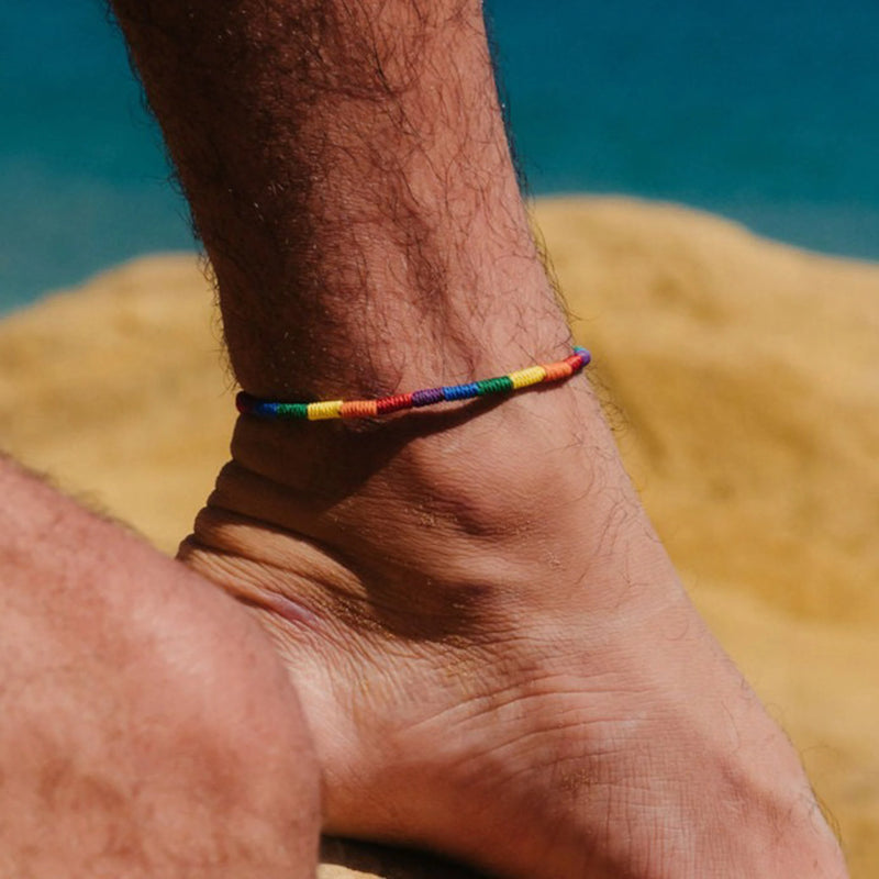 Woven online ankle bracelet