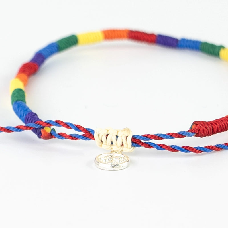 Just Like Us Woven Pride Anklet - Pineapple Island