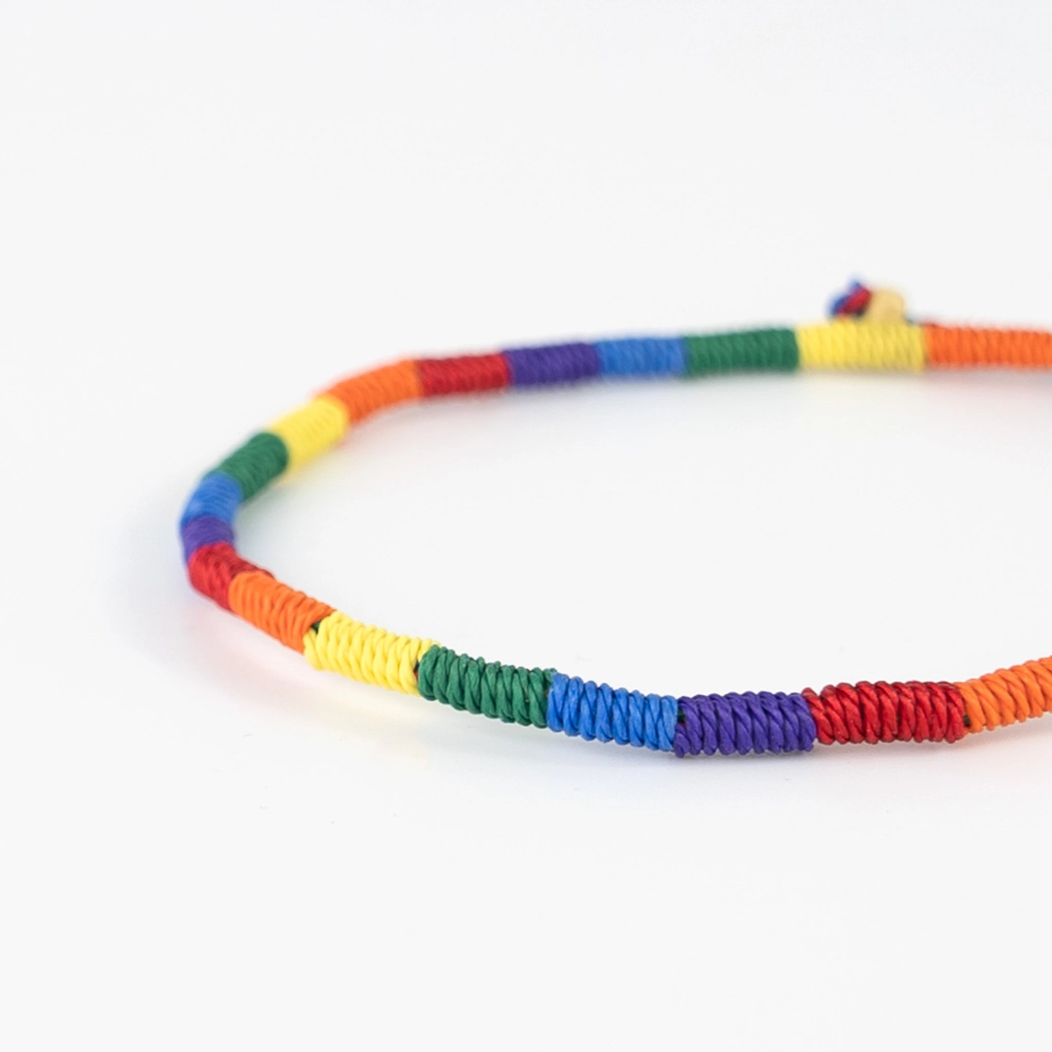 Just Like Us Woven Pride Anklet - Pineapple Island