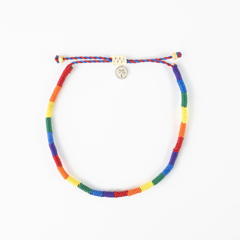 Just Like Us Woven Pride Anklet Pineapple Island