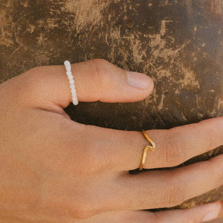 Surf Duo Wave & Beaded Ring Set - Pineapple Island