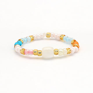 Horison Light Beaded Stretchy Ring - Pineapple Island