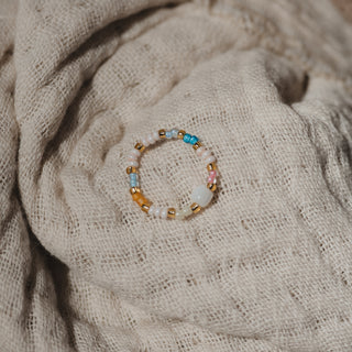 Horison Light Beaded Stretchy Ring - Pineapple Island