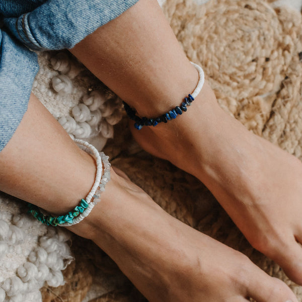 Santai Natural Stone Anklet - Pineapple Island