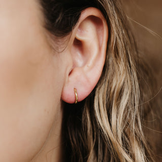 Tiny Huggie Hoop Earrings - Pineapple Island