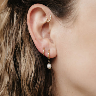 Tiny Huggie Hoop Earrings - Pineapple Island