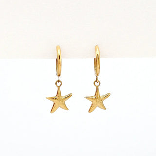 Starfish Hoop Waterproof Earrings - Pineapple Island