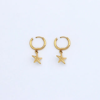 Starfish Hoop Waterproof Earrings - Pineapple Island