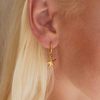 Starfish Hoop Waterproof Earrings