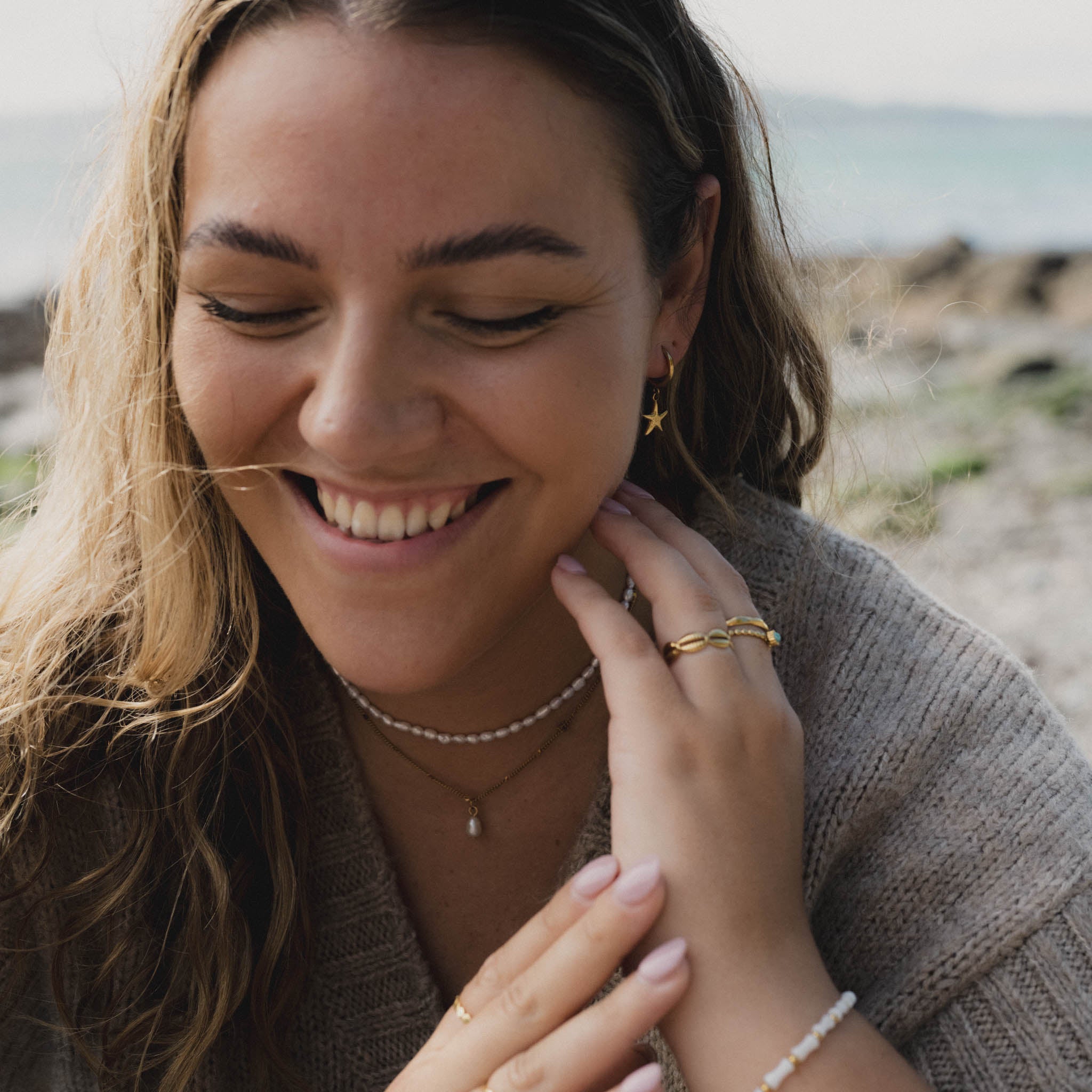 Starfish Hoop Earrings