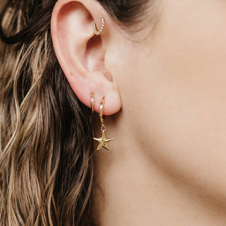 Golden Starfish Earring Stack - Pineapple Island