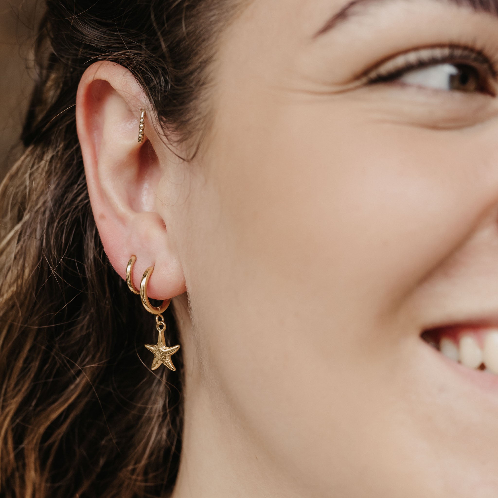 Starfish Hoop Earrings