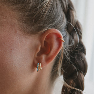 Shell Bay Golden & Turquoise Earring Set