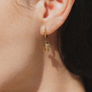 Turtle Hoop Earrings - Pineapple Island