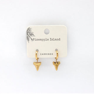 Shark Tooth Hoop Earrings - Pineapple Island