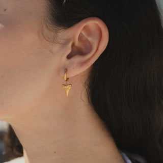 Shark Tooth Hoop Earrings - Pineapple Island