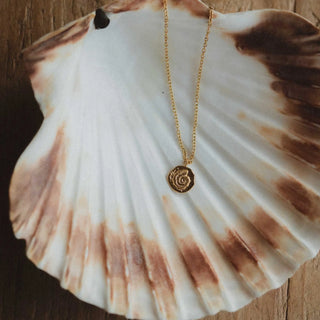 Ammonite Charm Waterproof Necklace