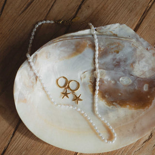 Margo Golden Pearl & Starfish Jewellery Set