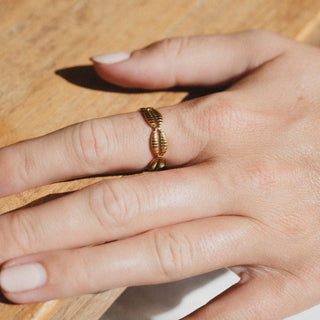 Cowrie Shell Waterproof Ring