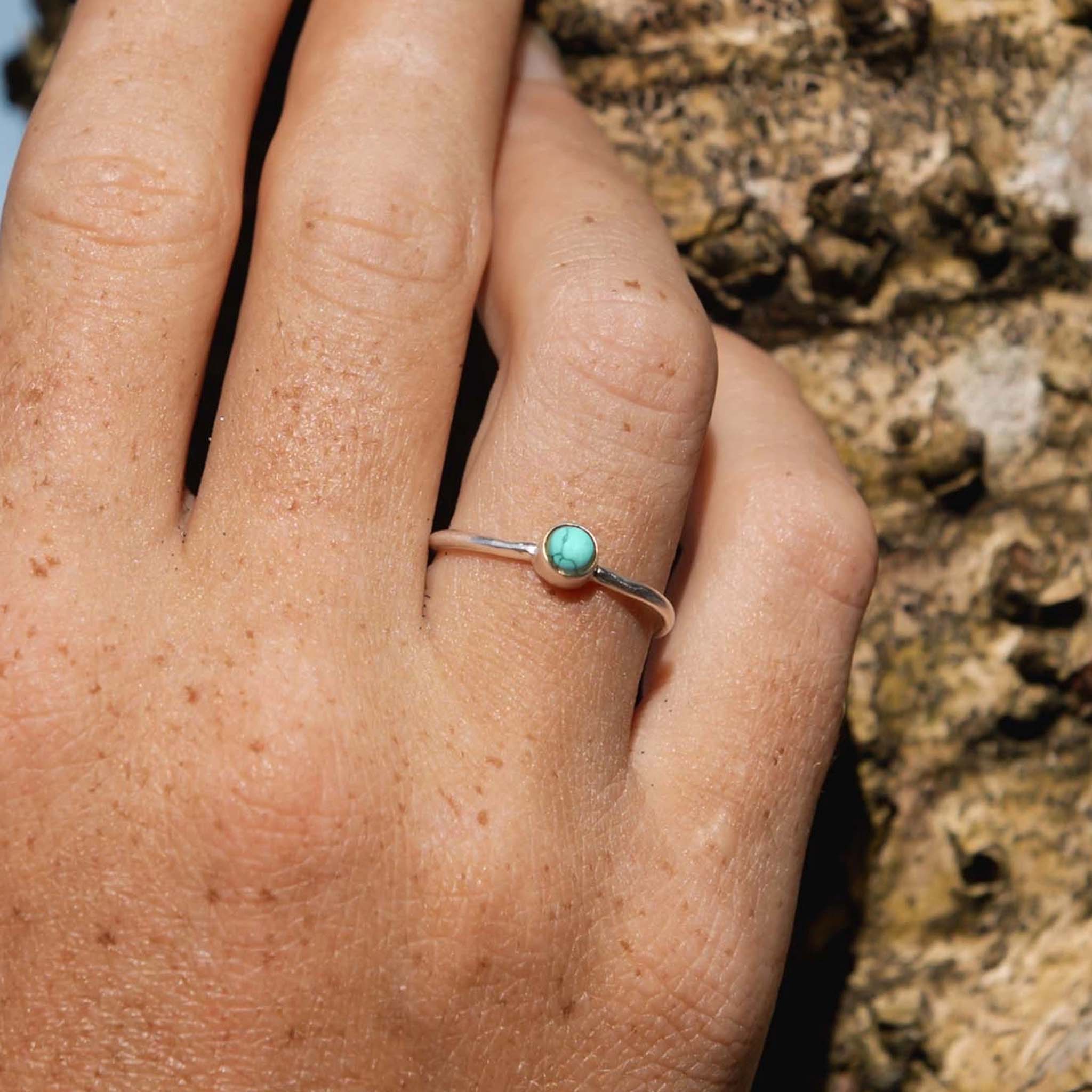 Dainty Turquoise Stone Ring