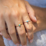 Dainty Turquoise Stone Ring - Pineapple Island
