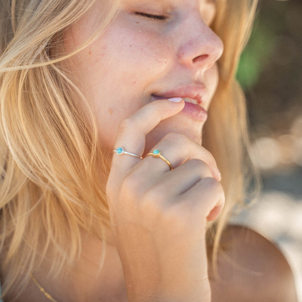 Dainty Turquoise Stone Ring