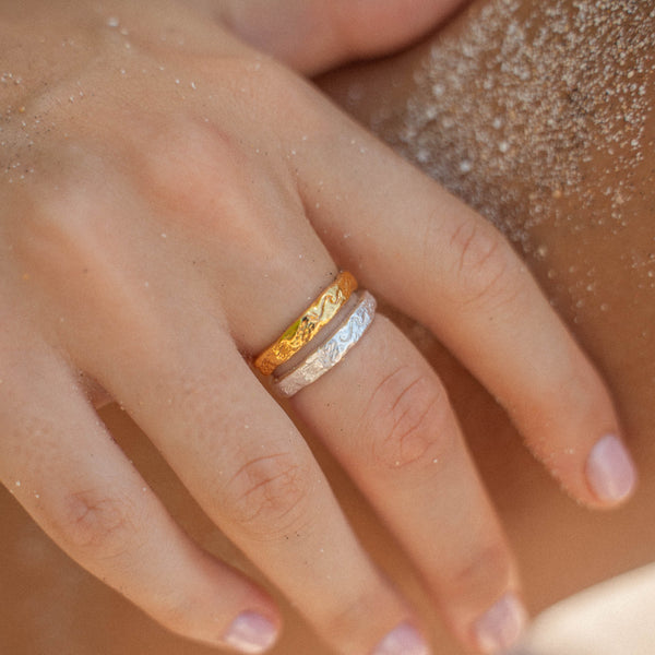 Flow With It Engraved Wave Ring