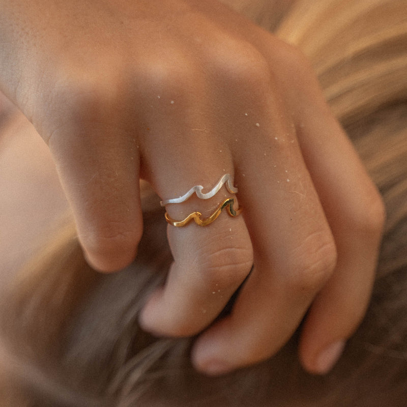 Surfer Girl Double Wave Ring - Pineapple Island