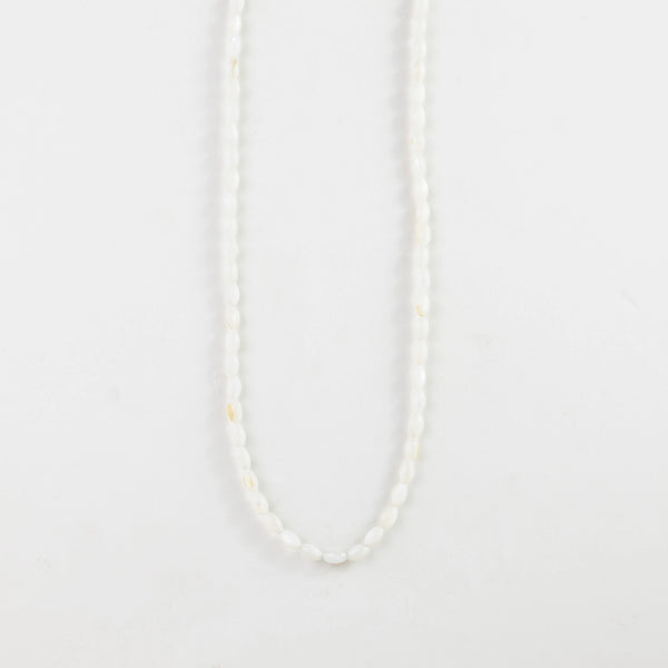 Mother of Pearl Seed Bead Necklace