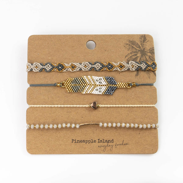 Pineapple Island Handmade In Bali Bracelet Set. – lusciousscarves