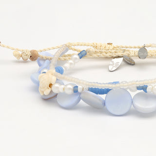 Nereids Calm Blue Bracelet Trio Set - Pineapple Island