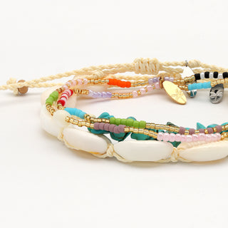 Halcyon Turquoise & Shell Bracelet Trio Set - Pineapple Island