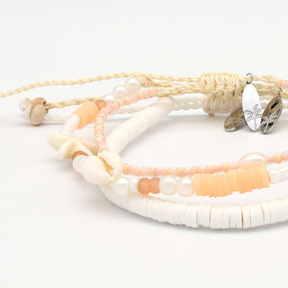Acropora Peach Bracelet Trio Set - Pineapple Island