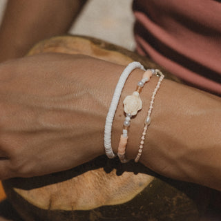 Acropora Peach Bracelet Trio Set - Pineapple Island