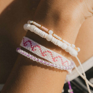 Pink Waves Bracelet Set - Pineapple Island