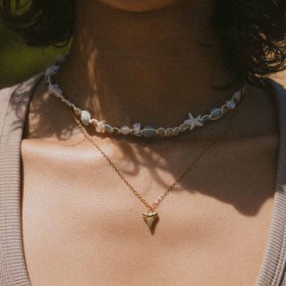 Shark Tooth Beach Necklace Set - Pineapple Island