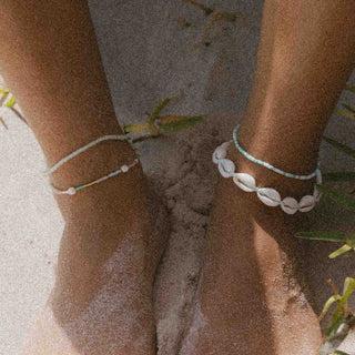 Turquoise & Shell Anklet Set - Pineapple Island