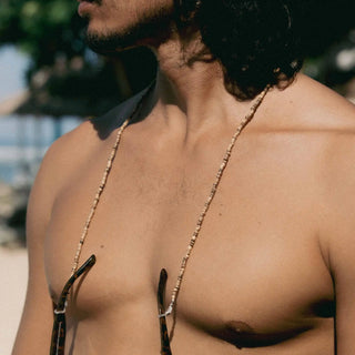 Pecatu Wood Bead Sunglass Chain - Pineapple Island