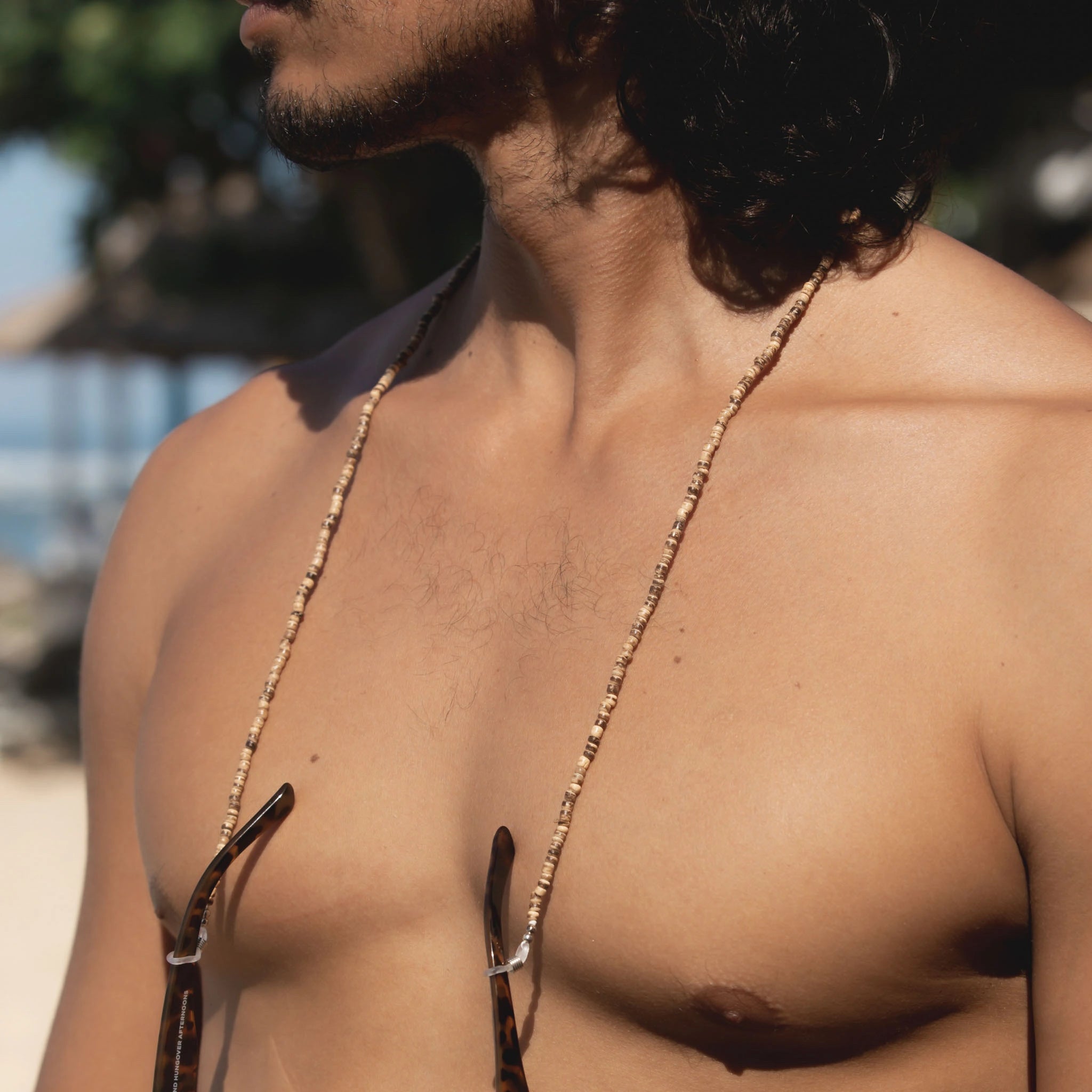 Pecatu Wood Bead Sunglass Chain - Pineapple Island